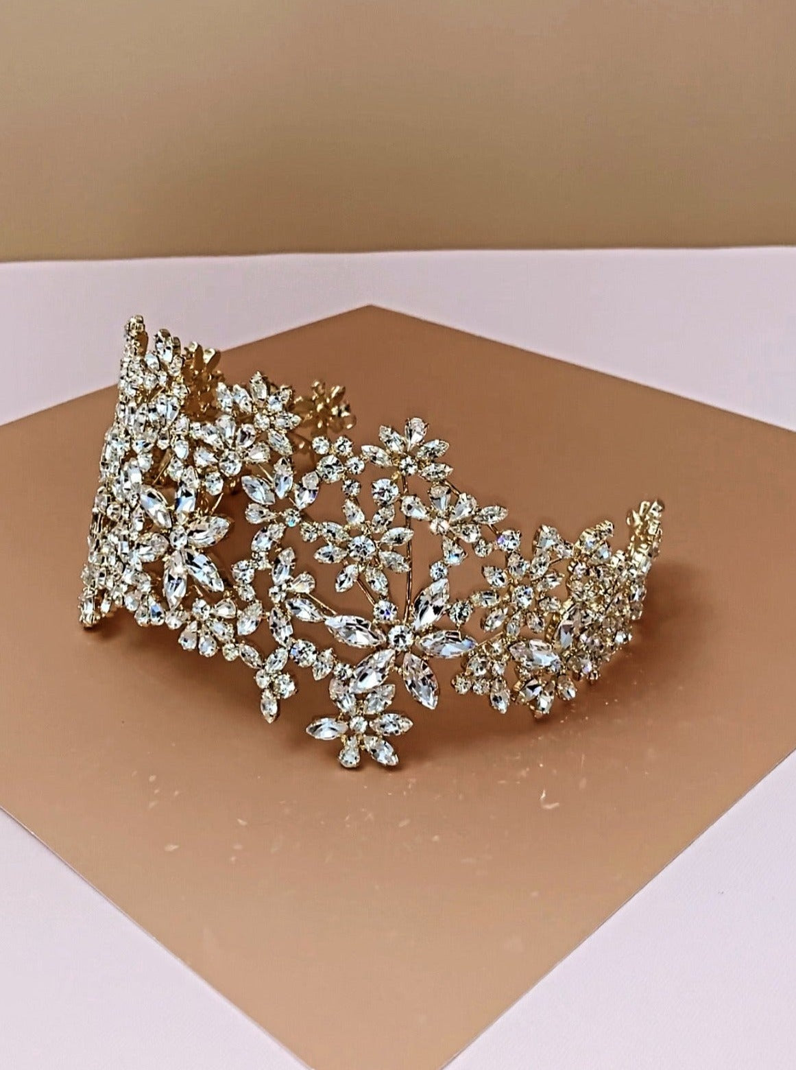 FLORENCE Bridal Headband, Swarovski Crystals Wedding Luxurious Headpiece.