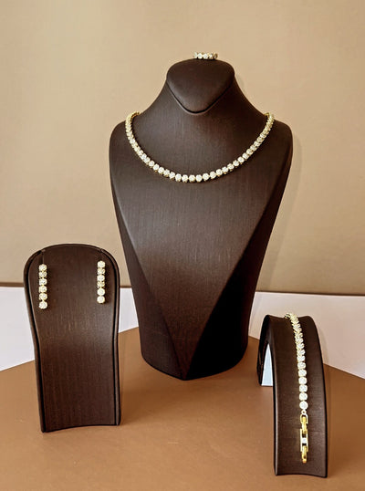 TRULY Jewelry Set with Necklace, Bracelet, Drop Earrings, and Ring