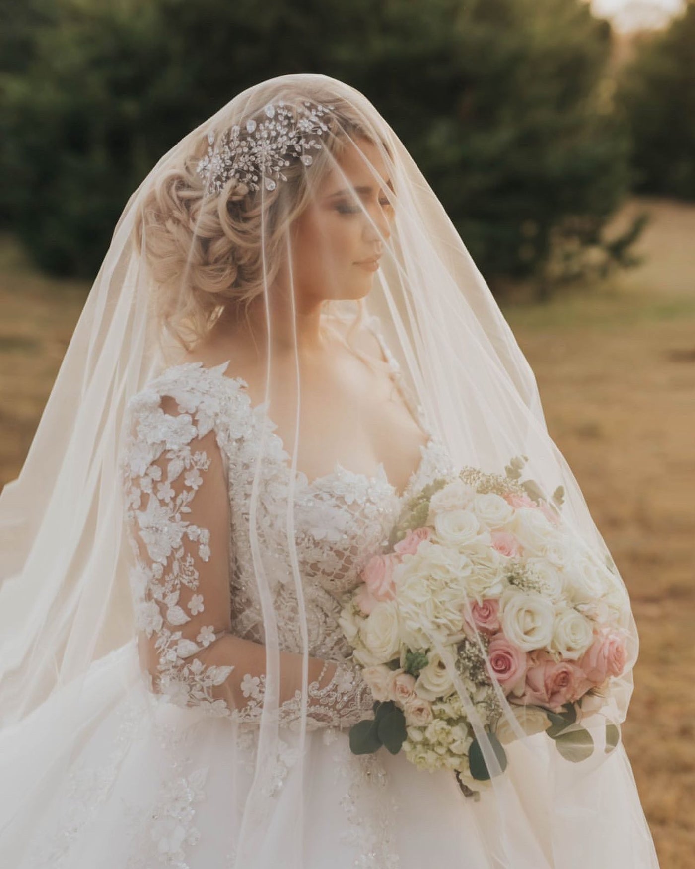 AMOUR Swarovski Stunning Side Piece, Wedding Headpiece