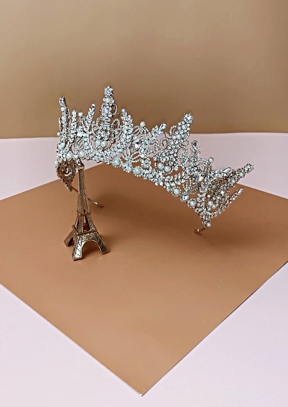 AURORA-PEARLS Swarovski Bridal Crown