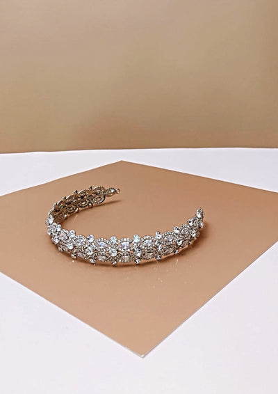 Ellee Real Bride Adorned with GRACE Swarovski Headband