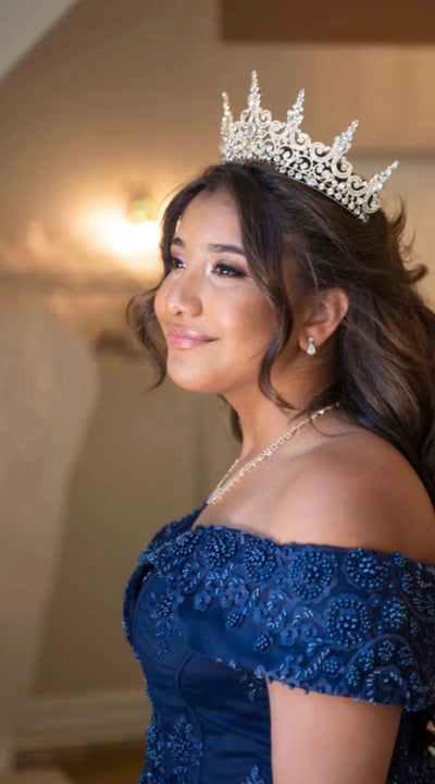 Ellee Real Quinceanera Adorned with RAQUEL Swarovski  Stunning Crown