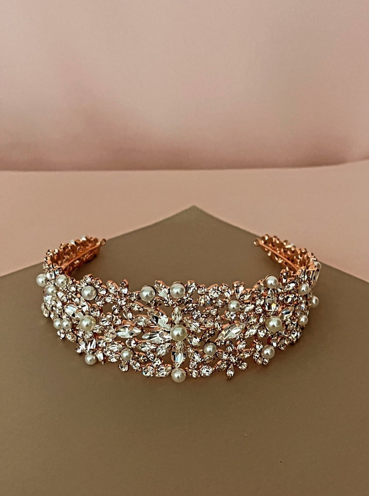 NATALIA-PEARLS Swarovski Bridal Headpiece