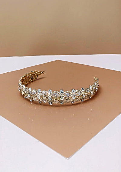 Ellee Real Bride Adorned with GRACE Swarovski Headband