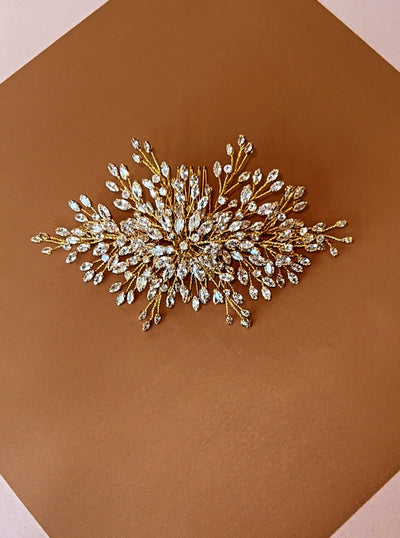 LUSSO Swarovski Hair Comb, Wedding Headpiece - Side Piece