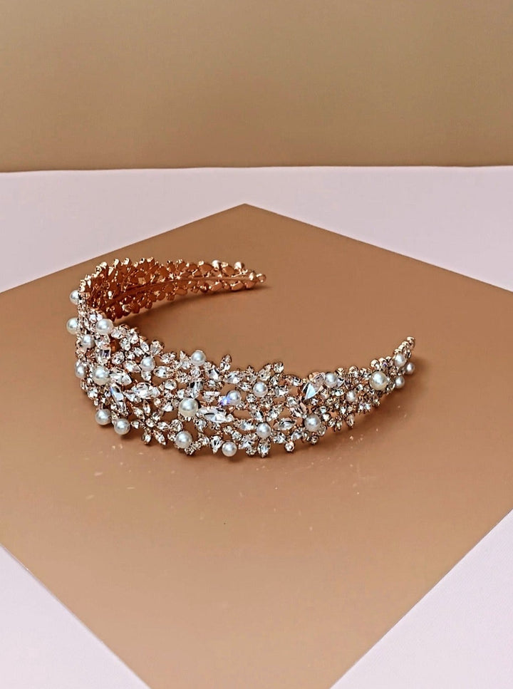 NATALIA-PEARLS Swarovski Bridal Headpiece