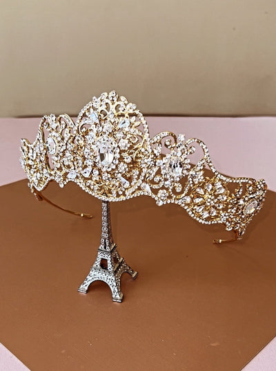 SPENCER ROYAL Swarovski Bridal Crown, Glorious and Stunning Wedding Crown
