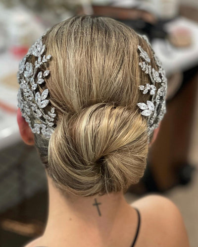 MISCHA Swarovski Bridal Hair Comb, Gorgeous Side Pieces