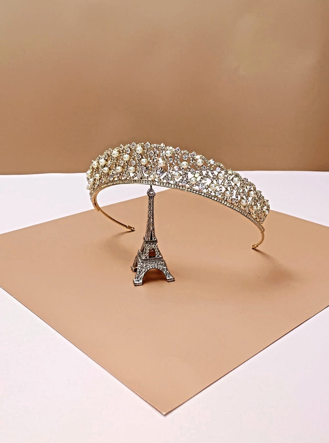 GIULIA-PEARLS Swarovski and Pearl Bridal Crown