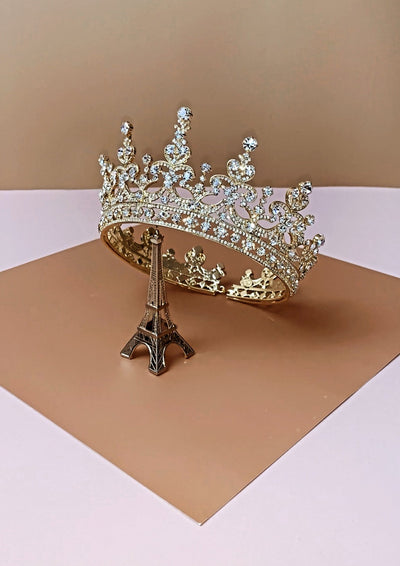 Ellee Real Bride Adorned by GWYNETH Swarovski Bridal Princess Full Crown