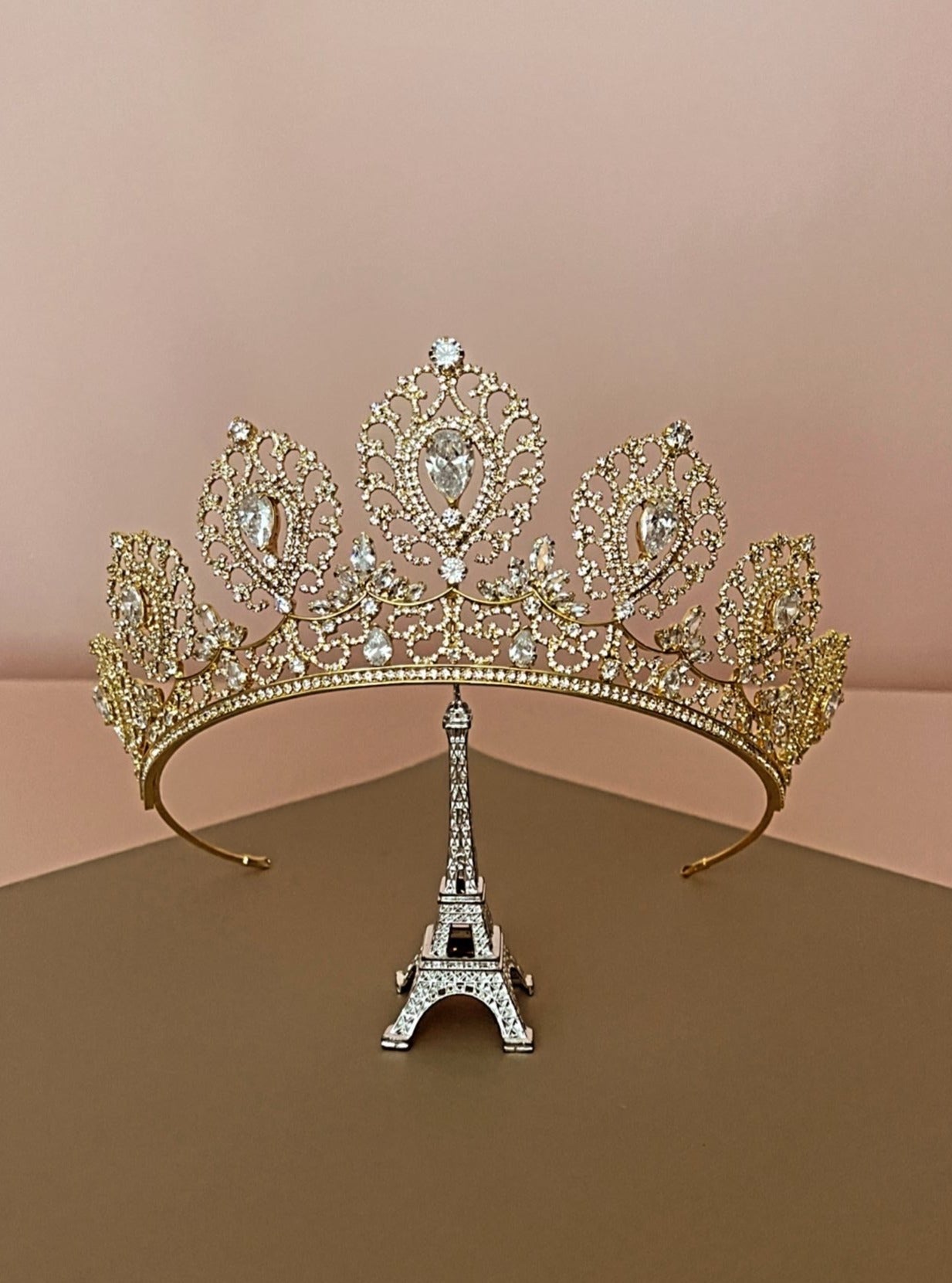 MACKENZIE Stunning Swarovski Wedding Crown, Royal Bridal Crown