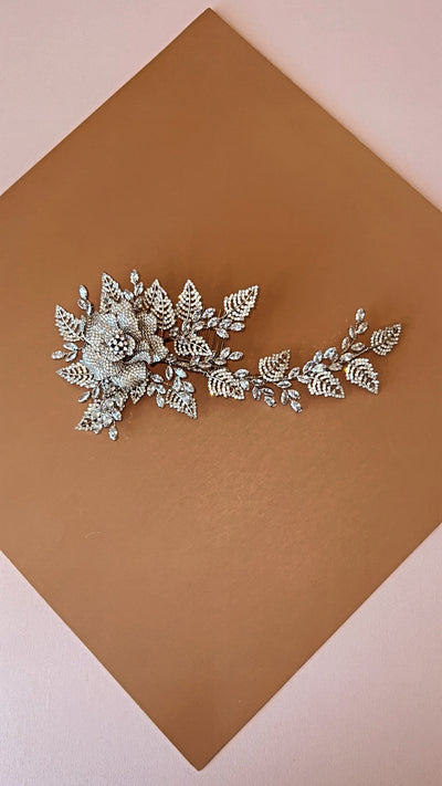 LAURA Swarovski Bridal Hair Comb, Wedding Headpiece