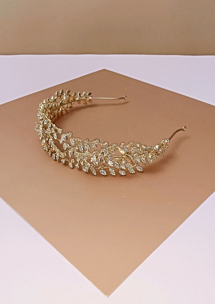 Ellee Real Bride Adorned with INNA Stunning 3-D Swarovski Bridal Headband