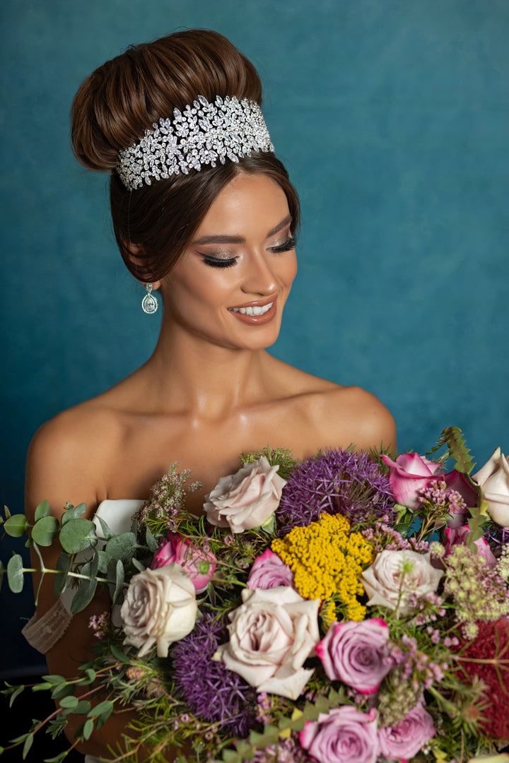 BELLE Wedding Headband, Swarovski Bridal Headpiece