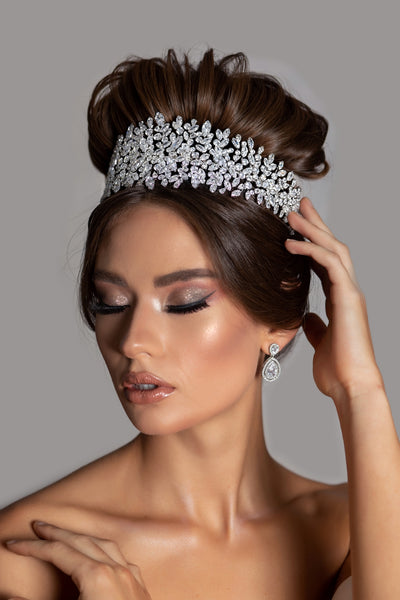 BELLE Rose Gold with Rose Gold Crystals Bridal Headband, Swarovski Bridal Headpiece