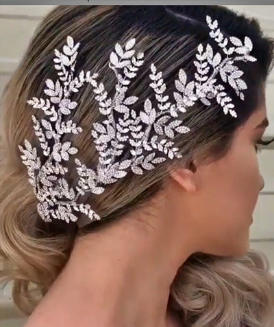 OPAL Swarovski Bridal Hair Side Pieces - Wings, Swarovski Hair Comb