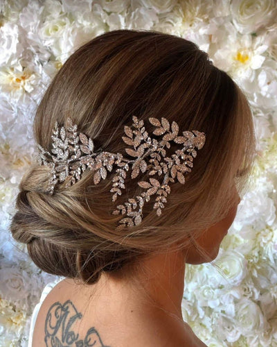 OPAL Swarovski Bridal Hair Side Pieces - Wings, Swarovski Hair Comb
